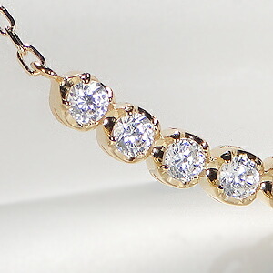 楽天市場】K18YG【0.48ct】ダイヤモンド ライン ネックレス ペンダント
