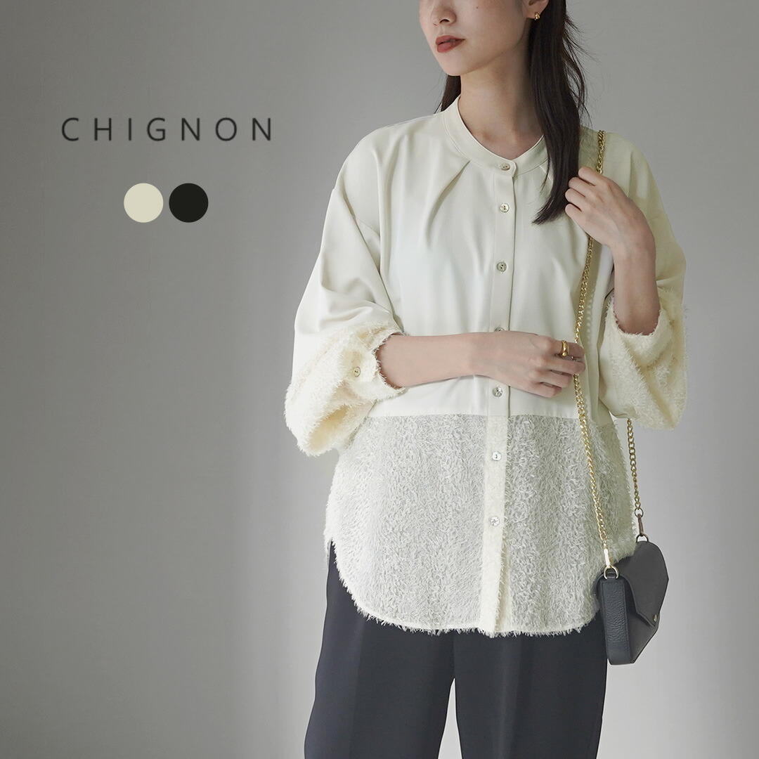 楽天市場】【50％OFF】CHIGNON（シニヨン） カットジャガード ブラウス