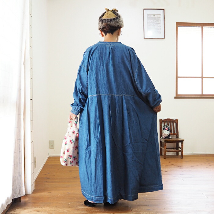 楽天市場】tumugu: ツムグ 4.5ozコットンリネンデニムワンピース