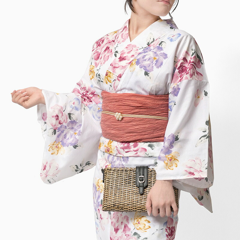 楽天市場】浴衣 白 ボタニカル 花柄 木綿 古典柄 大人 上品 20代 30代