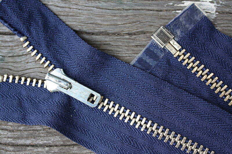 楽天市場】Vintage シルバー 長方型 ジッパー #5 TALON Zipper Navy