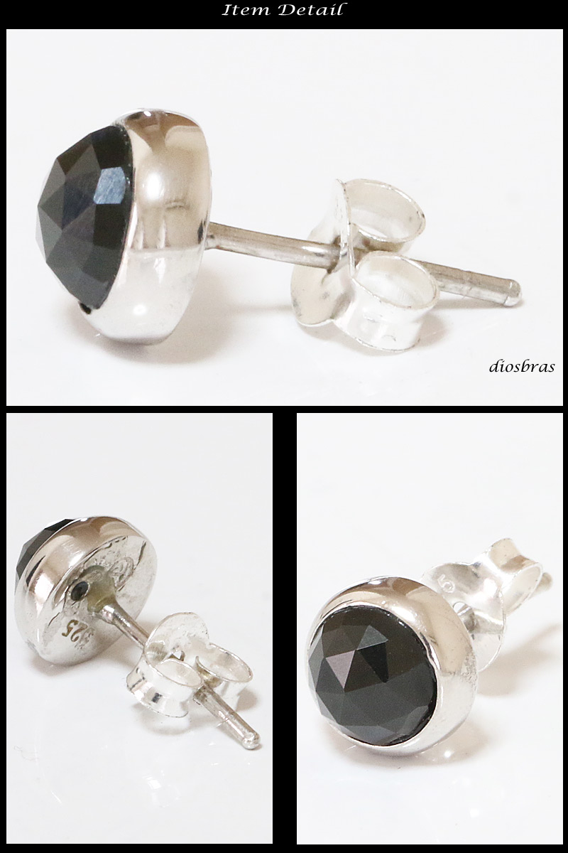 楽天市場】オニキス ピアス 本物シルバー925 ピアス 片方