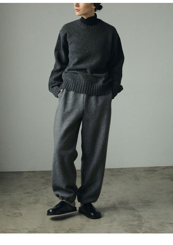 タグ付未使用 anuke Drawstring Wool Pants GRY セール】Drawstring