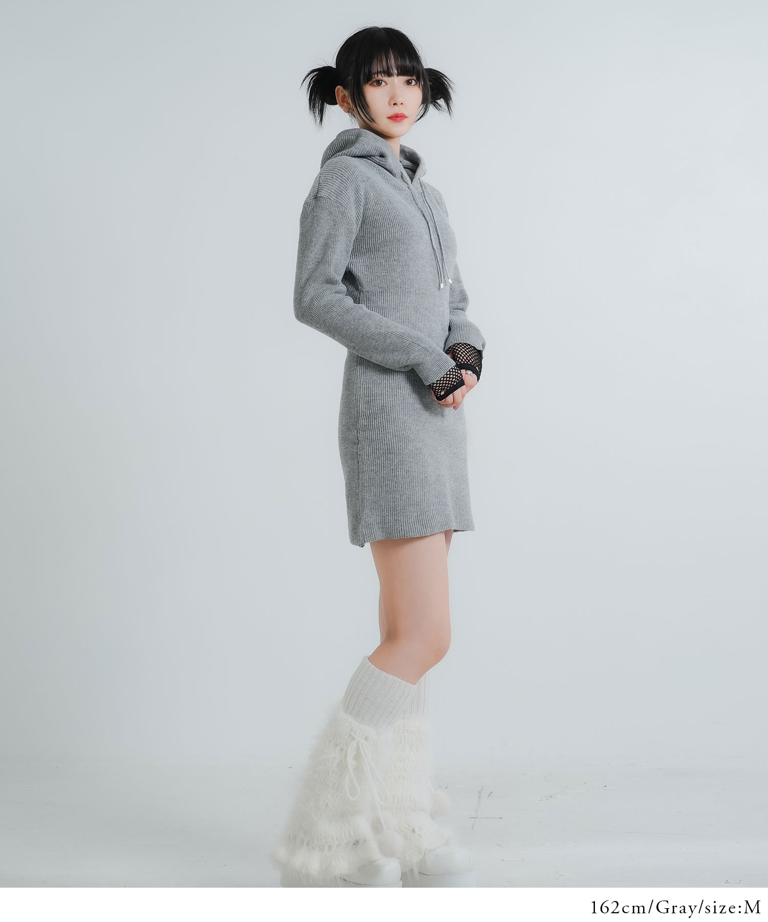 楽天市場】【SALE】フードゆるピタニットワンピース : 夢展望 YUMETENBO