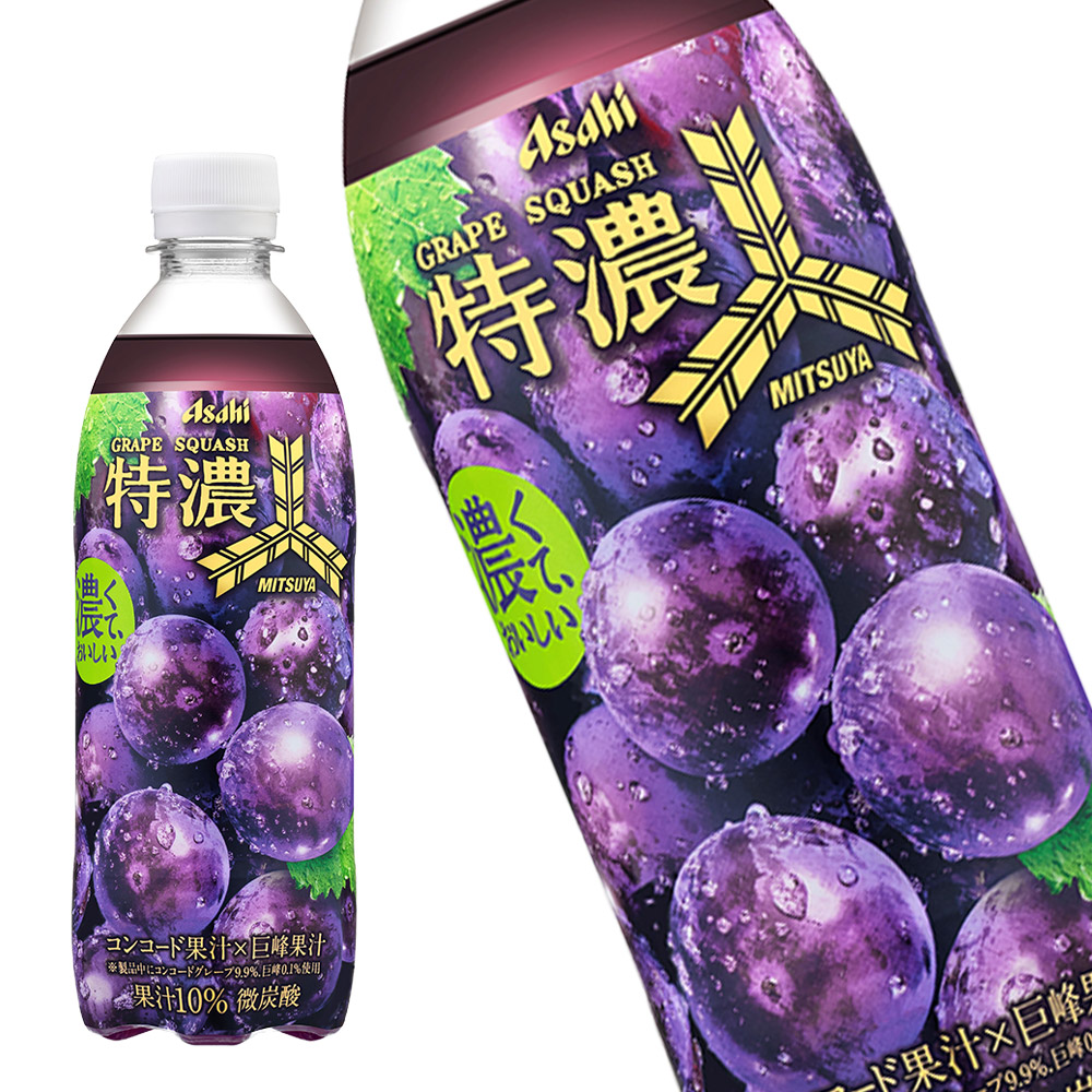 楽天市場】[送料無料] アサヒ 三ツ矢 特濃グレープスカッシュ 500mlPET