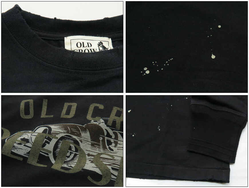 楽天市場】OLD CROW オールドクロウ 長袖 クルーネック Tシャツ SPEED
