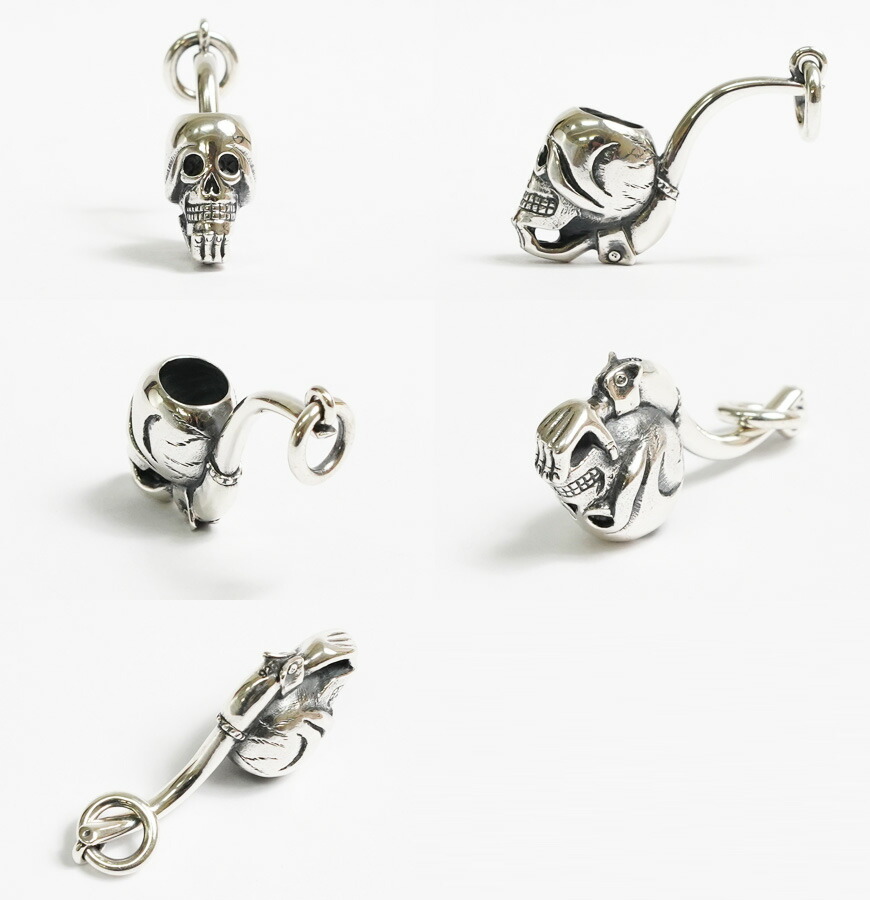 楽天市場】WEIRDO JEWERLY ウィアード ジュエリー SKULL PIPO シルバー