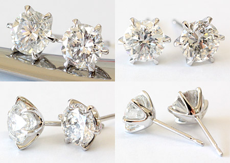 楽天市場】【2.0ctアップ】 2ct ダイヤ ピアス プラチナ900