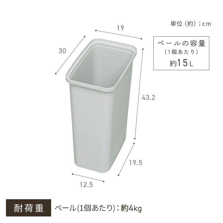 楽天市場】ゴミ箱 おしゃれ 北欧 ホワイト 棚 スリム 分別 ゴミ箱に