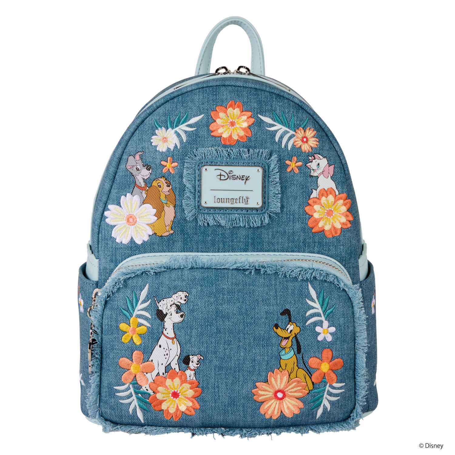 楽天市場】【Loungefly公式】DISNEY DOGS & CATS FAUX DENIM FRINGE
