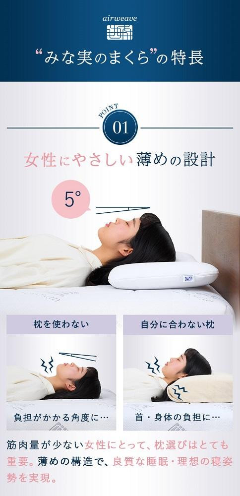 楽天市場】【ふるさと納税】エアウィーヴ ピロー スリム みな実の