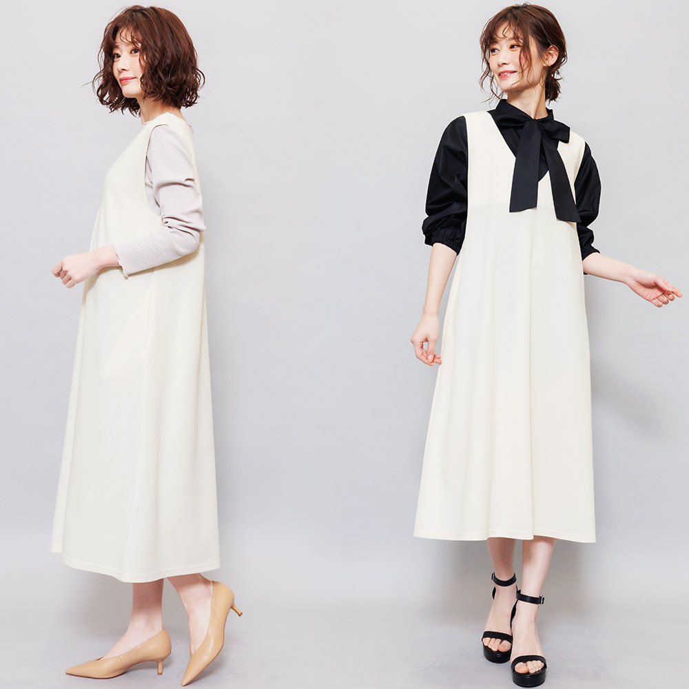 楽天市場】【25%OFFクーポン☆】ジャンパースカート Vネック