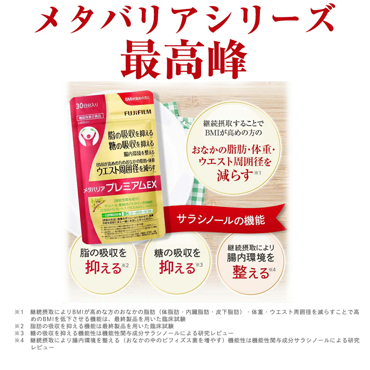 楽天市場】メタバリア プレミアムEX 90日分 720粒 [機能性表示食品