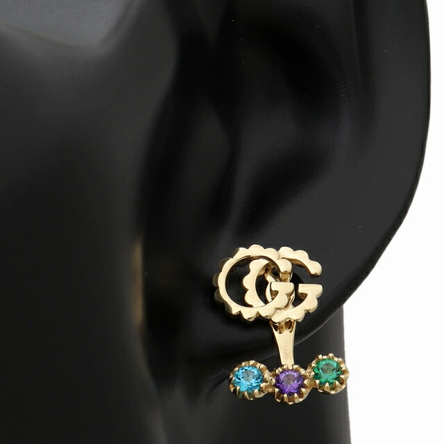 楽天市場】グッチ GUCCI ダブルGシングルピアス 片ピアス 481693 K18