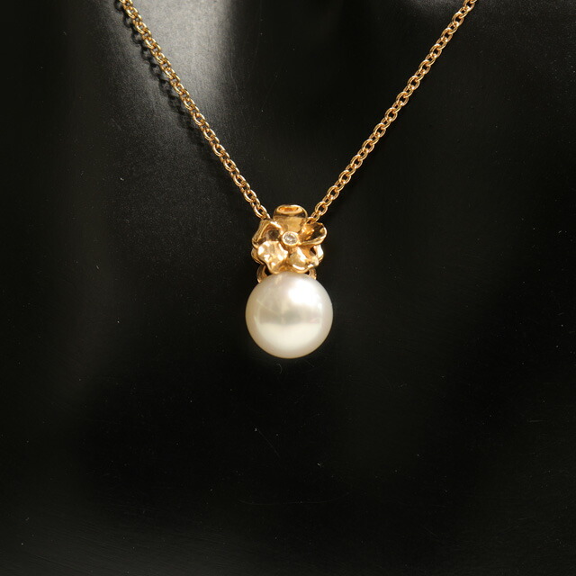 楽天市場】ミキモト MIKIMOTO パール ダイヤ ネックレス K18 PG ピンク