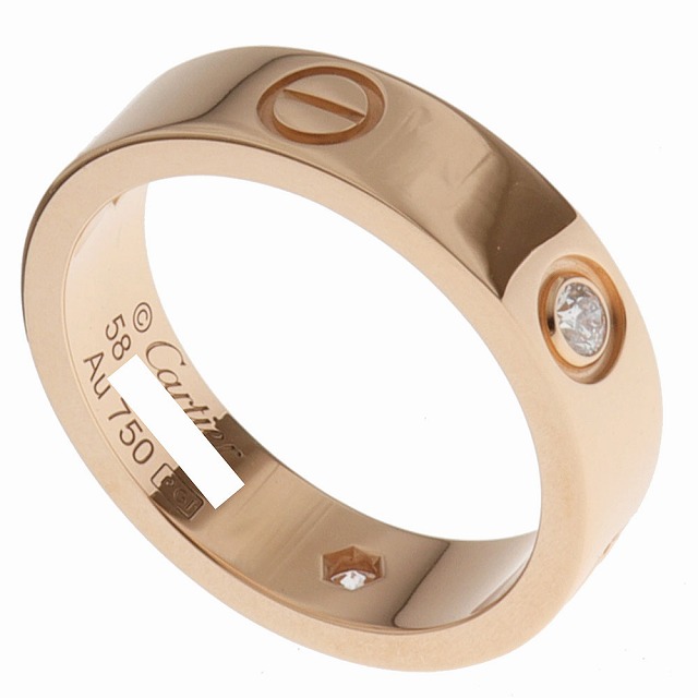 楽天市場】【美品】カルティエ CARTIER ラブリング LOVE ハーフ ダイヤ