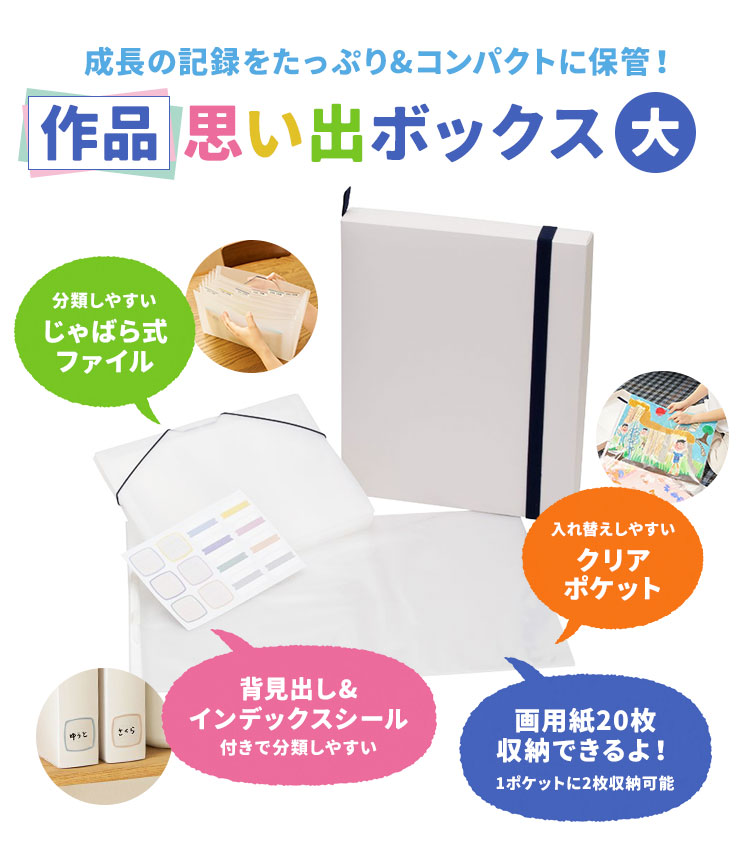 楽天市場】サクラクレパス 作品思い出ボックス 大 子供 作品ファイル
