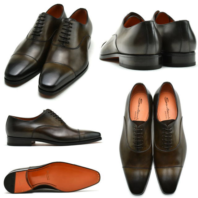楽天市場】サントーニ Santoni ストレートチップ 15004 ダークブラウン