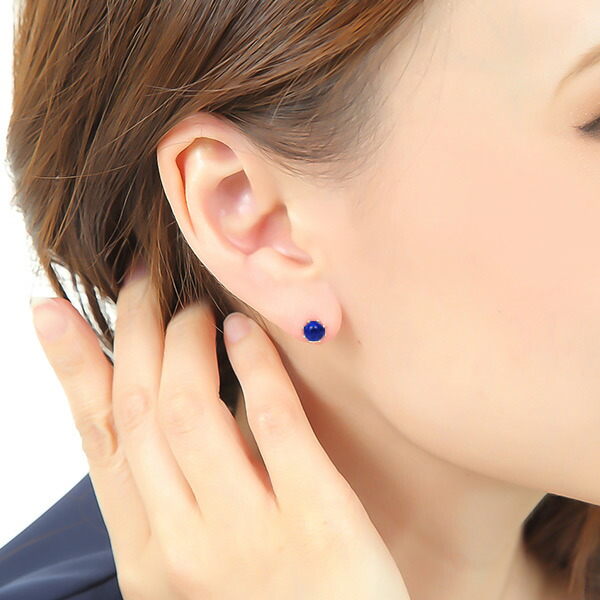 楽天市場】ラピスラズリ ピアス K18YG 18k 18金 イエロー ゴールド