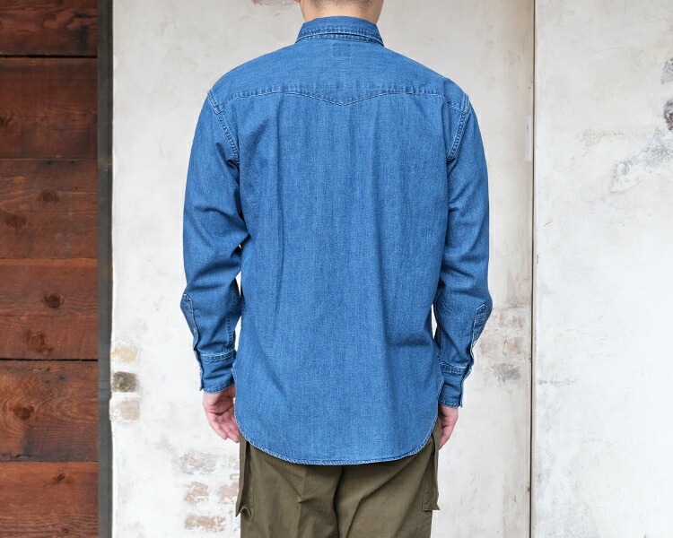楽天市場】orSlow オアスロウ 01-8124-95 Denim Western Shirt デニム