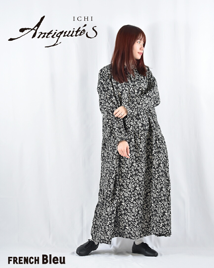 楽天市場】ICHI Antiquites リネン フラワープリント ギャザーシャツ
