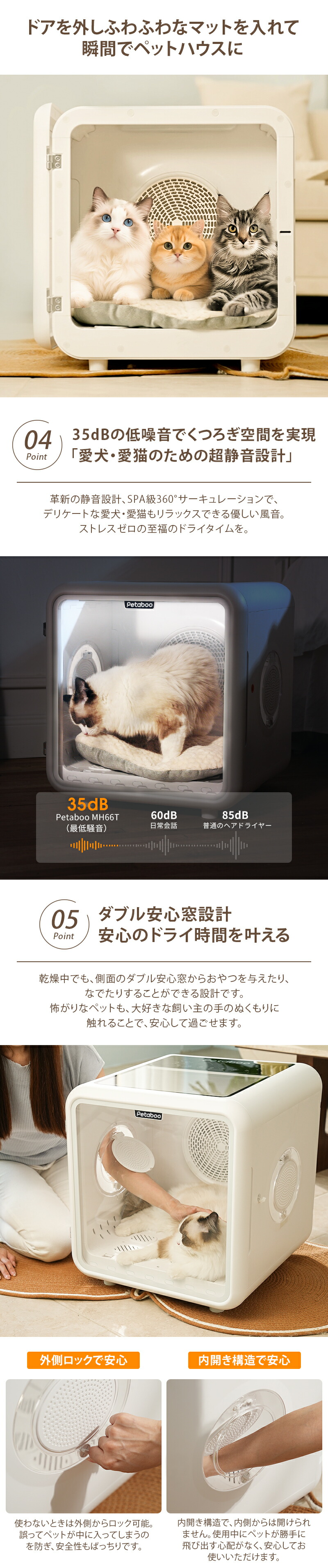 楽天市場】【15%OFF☆クーポンで33983~円】Petaboo ペットドライヤー