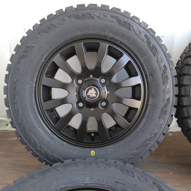 楽天市場】軽トラック 車検対応 タイヤホイール 4本セット 145/80R12