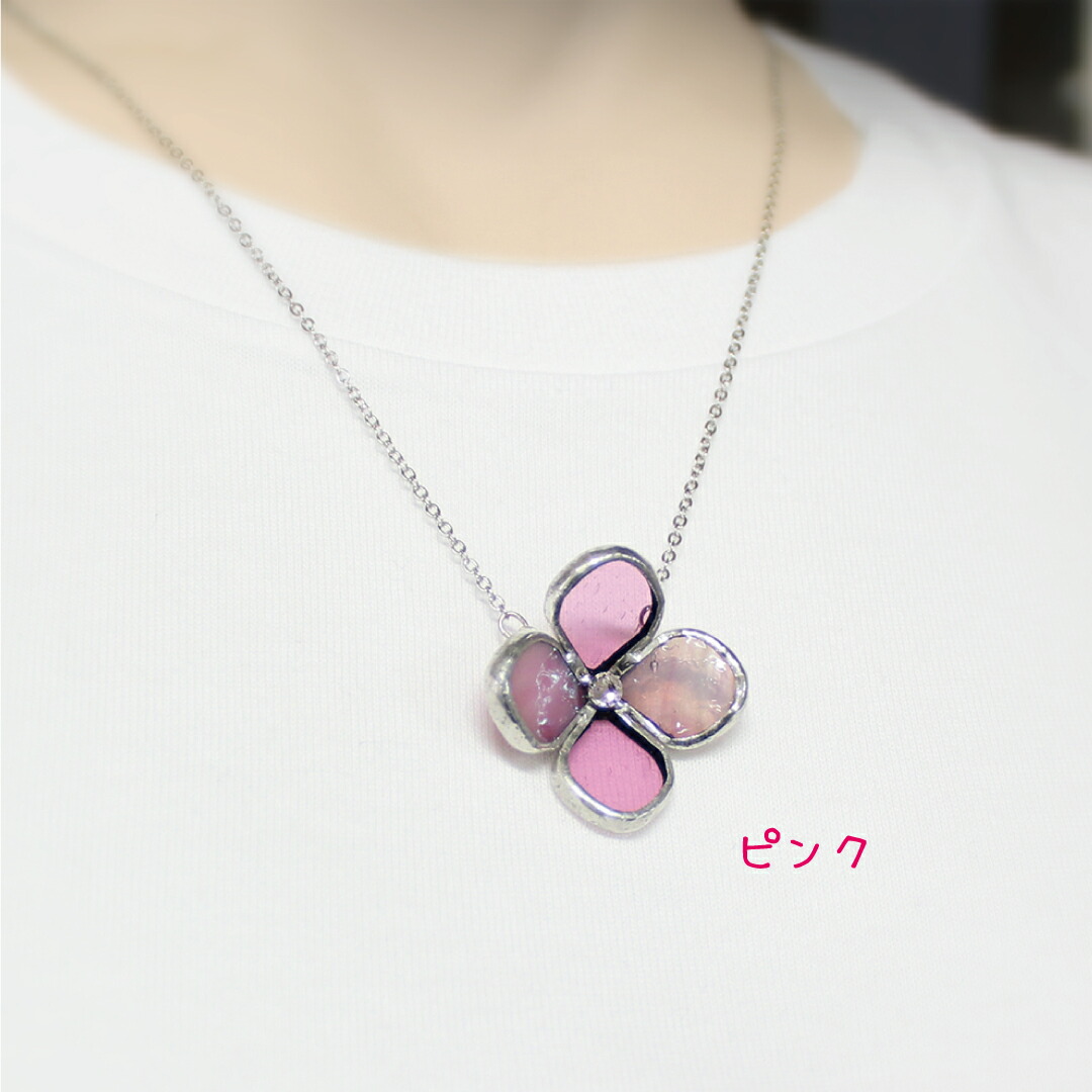 楽天市場】ハンドメイド ネックレス ステンドグラス アクセサリー