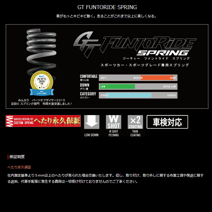 楽天市場】タナベ FUNTORIDE [スイフトスポーツ ZC33S] tanabe ファン