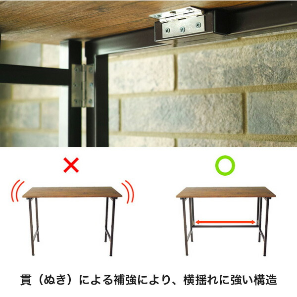 3*6様 幅100cm 折りたたみデスク FLAP 完成品 Brown Pine Amazon.co.jp