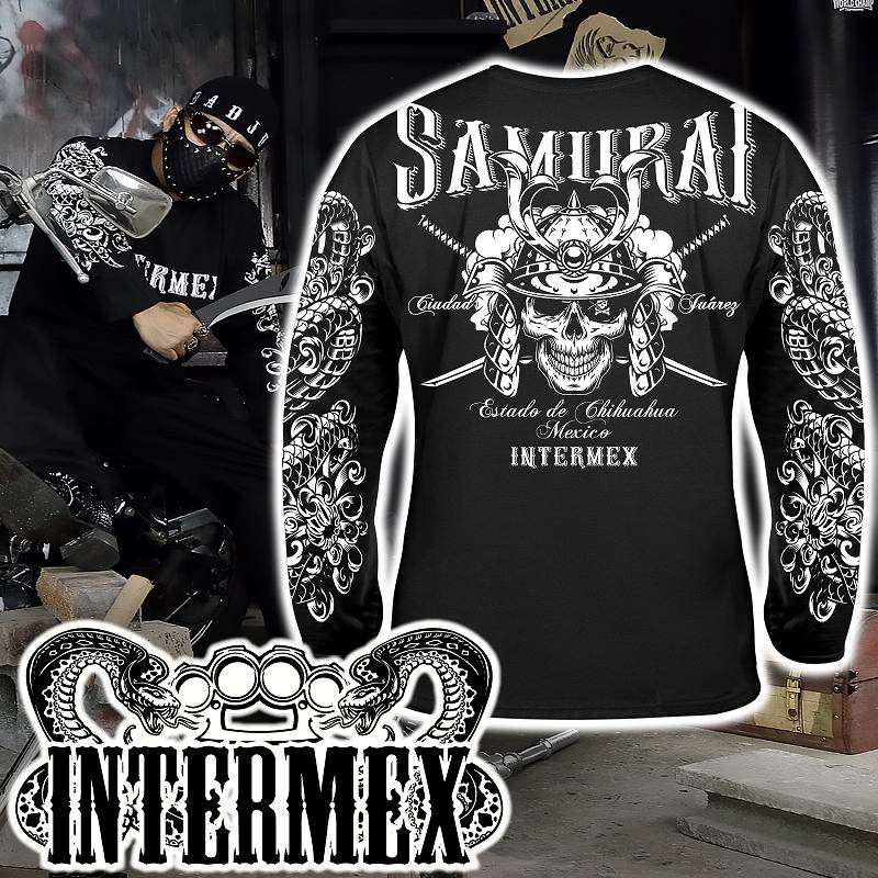 楽天市場】長袖 Tシャツ ロンT サムライスカル INTERMEX ITM-004