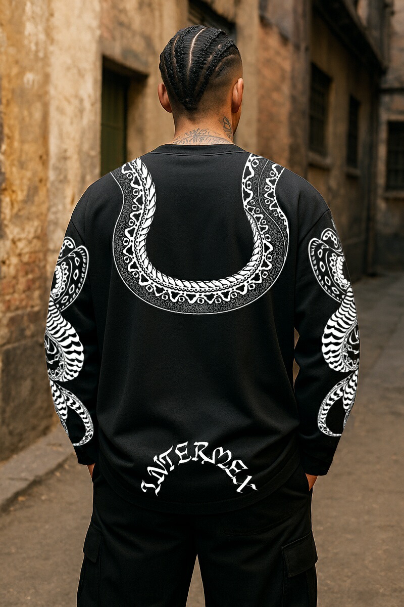 楽天市場】長袖 Tシャツ ロンT 服 コブラ柄 INTERMEX インターメックス