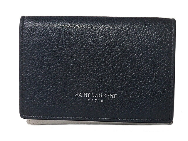 SAINT LAURENT ブラック 三つ折り財布 Saint Laurent ブラック 三