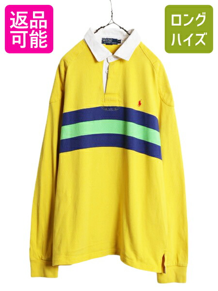 楽天市場】90s ポロ ラルフローレン ボーダー 長袖 ラガー シャツ