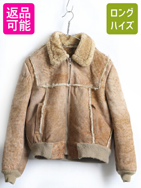 楽天市場】70's USA製 ビンテージ □ gino leathers 本革 シープスキン