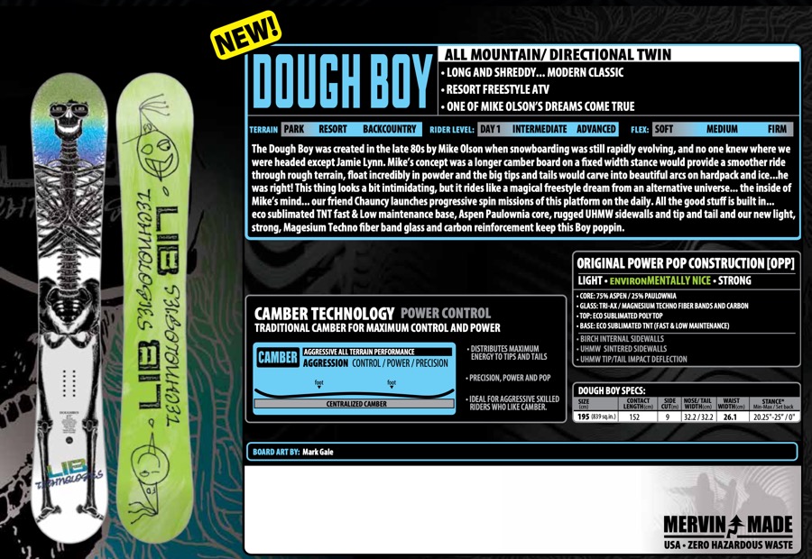楽天市場】LIB TECH 24/25 DOUGH BOY 195cm ダクボーイ ドゥボーイ