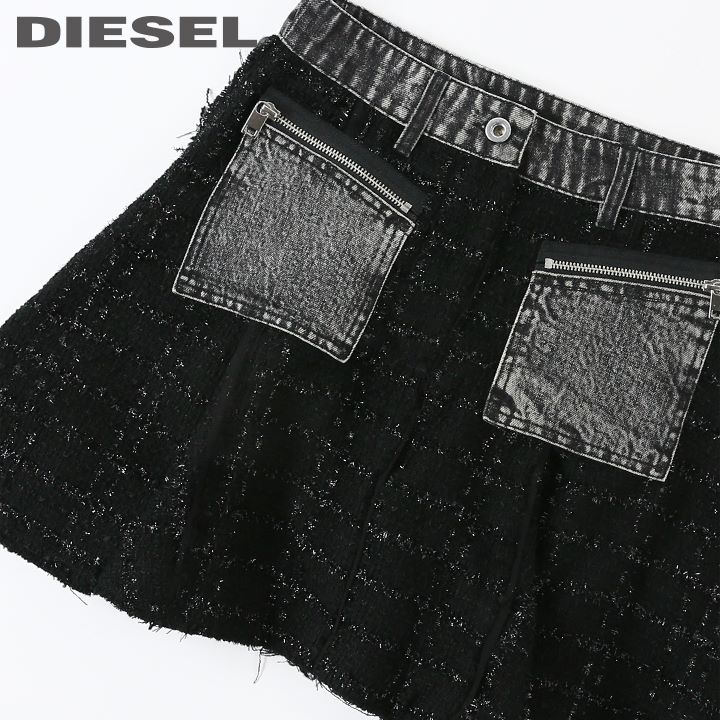楽天市場】☆DIESEL ディーゼル レディース☆ラメ糸混 デニム切替