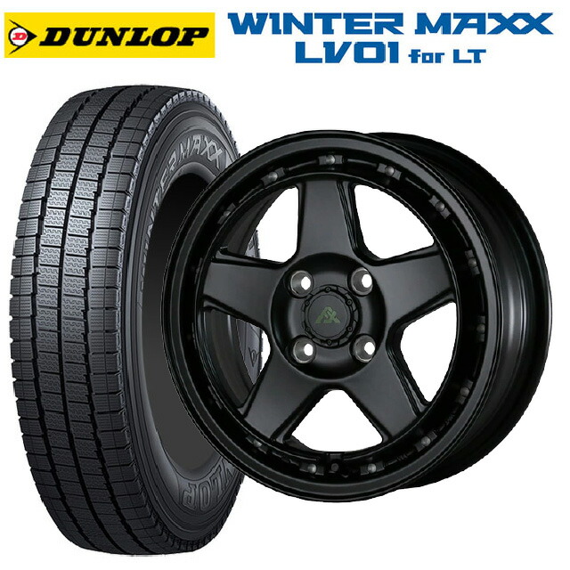 楽天市場】ダンロップ スタッドレス 145/80r12 n−van ホイールセット