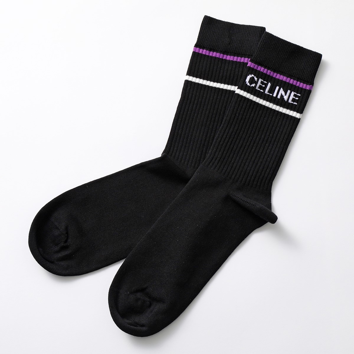 楽天市場】CELINE セリーヌ ソックス 2A00Q035N.33BP レディース リブ
