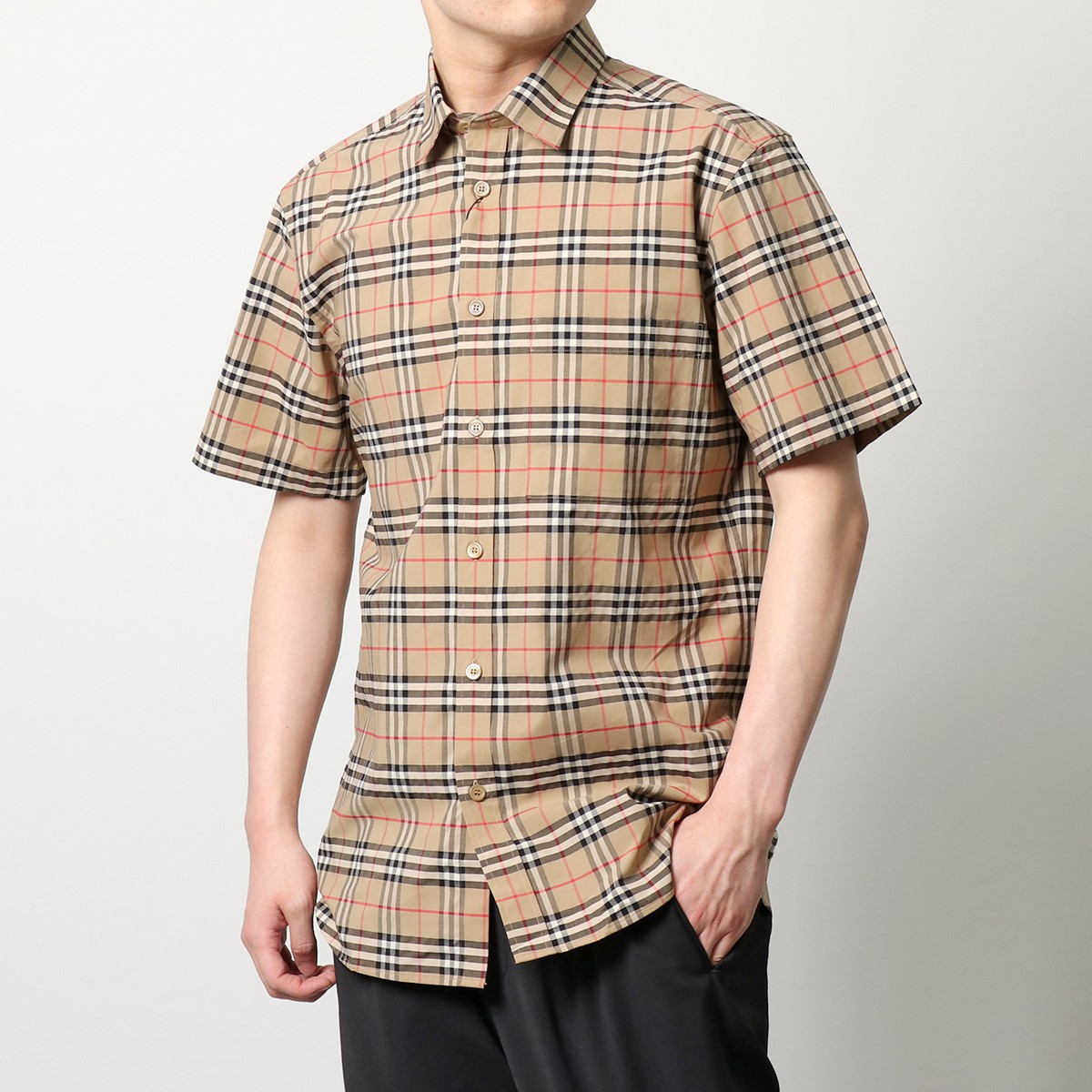 楽天市場】BURBERRY バーバリー 半袖 シャツ 8020965 メンズ チェック