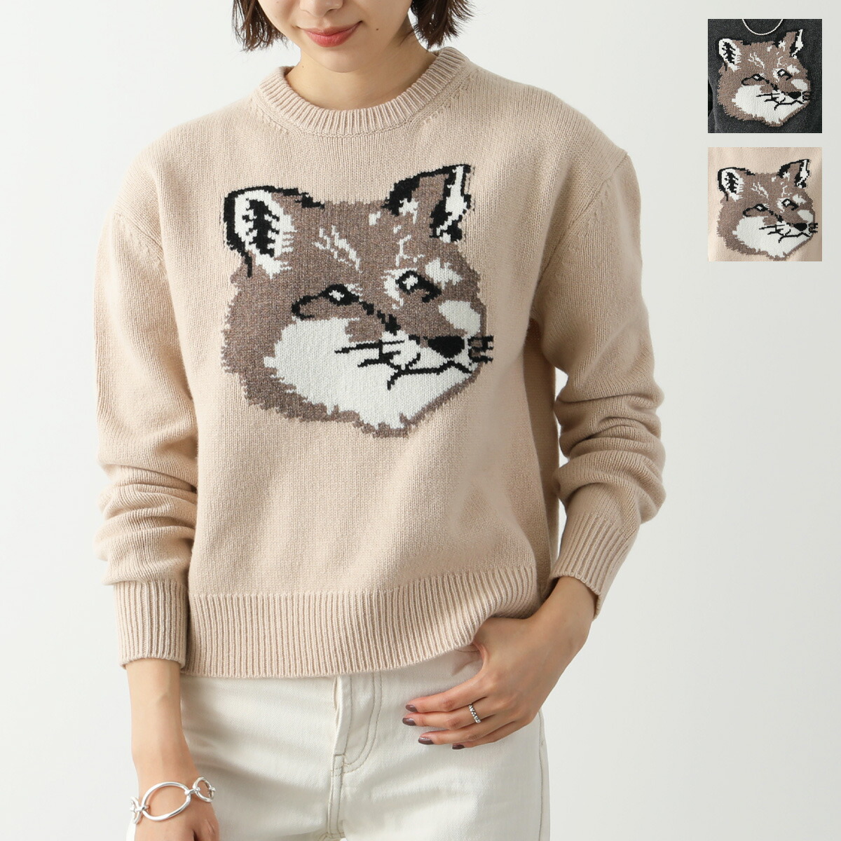 楽天市場】MAISON KITSUNE メゾンキツネ セーター BIG FOX HEAD