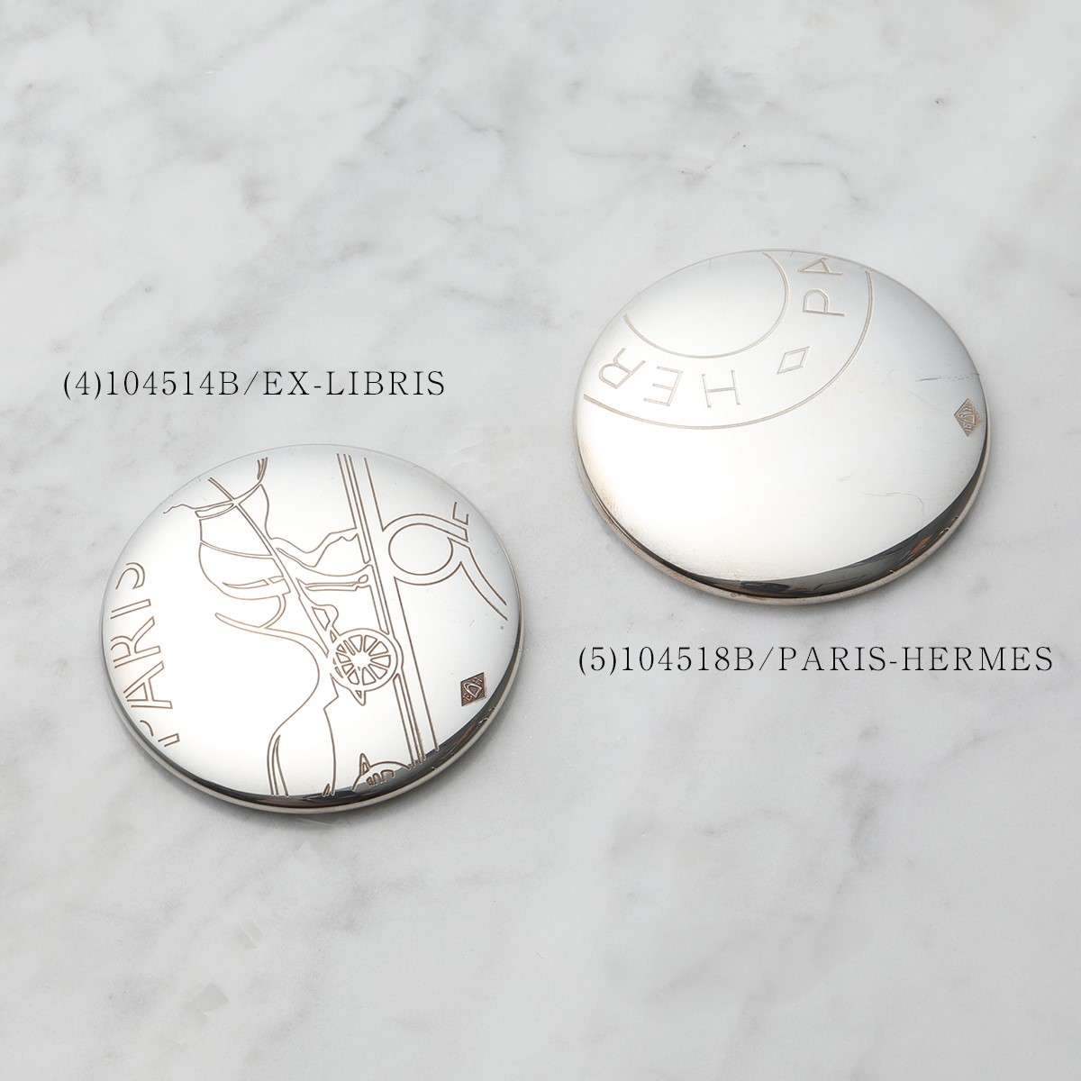 楽天市場】HERMES エルメス ブローチ BROCHE BADGE GM レディース