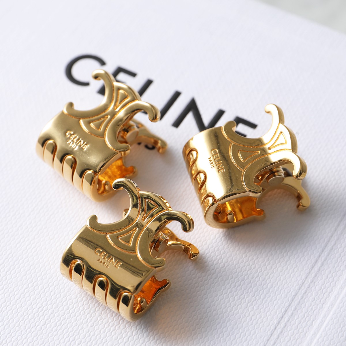 楽天市場】CELINE セリーヌ ヘアクリップ MINI HAIR CLAWS 46Y846BSL