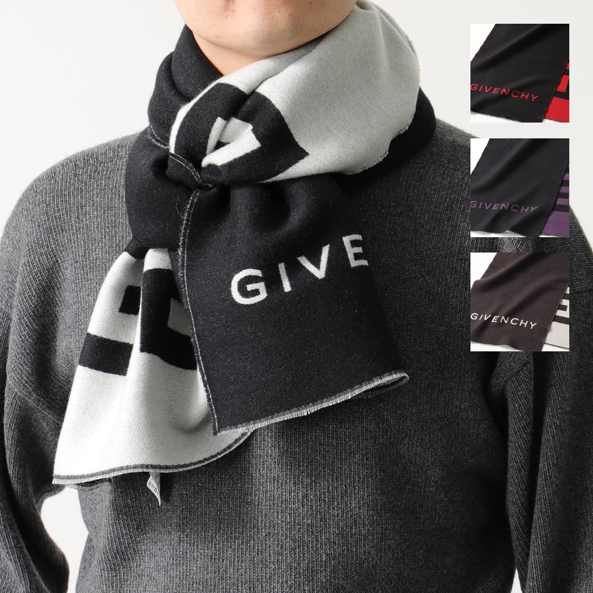 楽天市場】GIVENCHY ジバンシィ マフラー 35×180 GV3518 J4546 メンズ