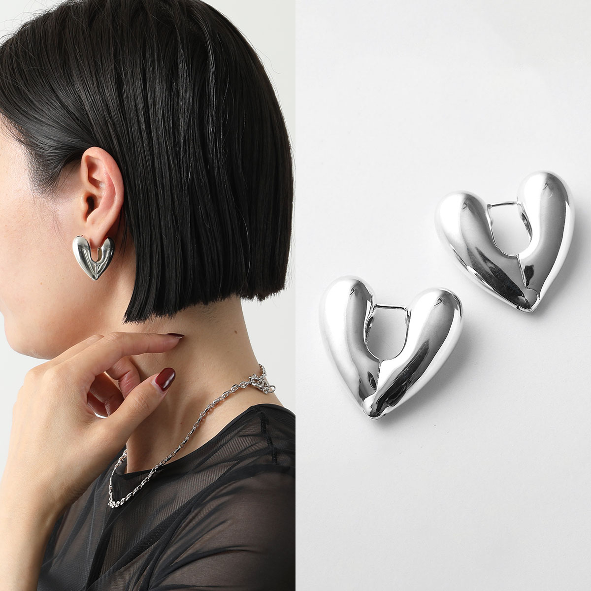 楽天市場】ANNIKA INEZ アニカイネズ ピアス Heart Hoops Lrg E926-LRG