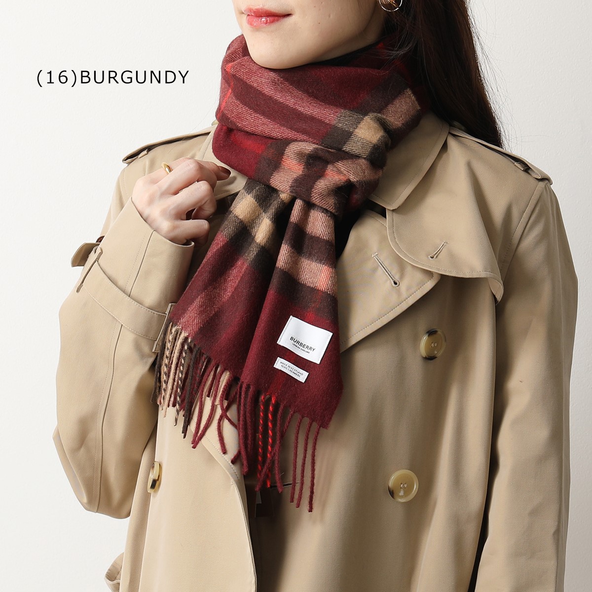 楽天市場】BURBERRY バーバリー マフラー チェック カシミアスカーフ