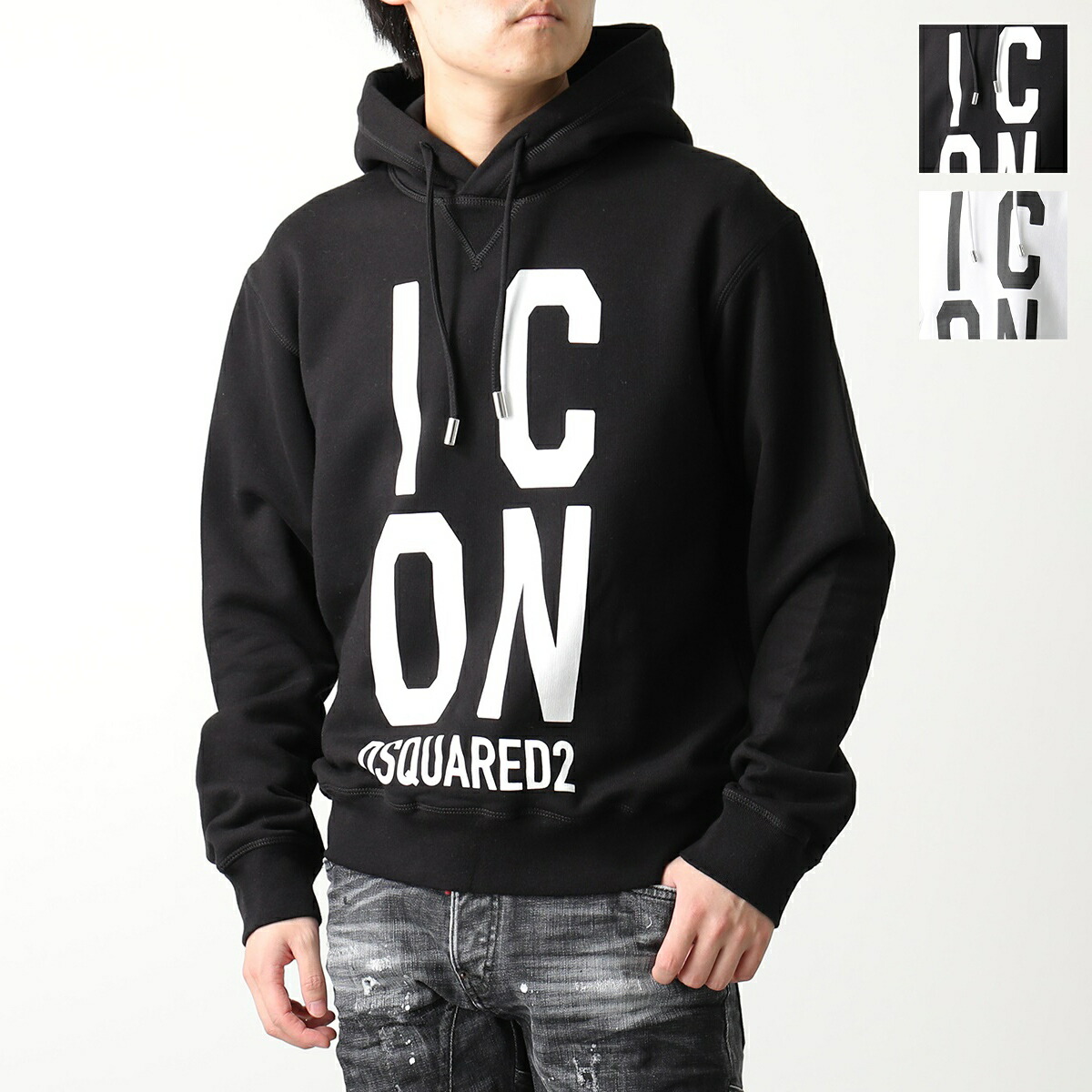 楽天市場】DSQUARED2 ディースクエアード パーカー ICON SQUARED COOL