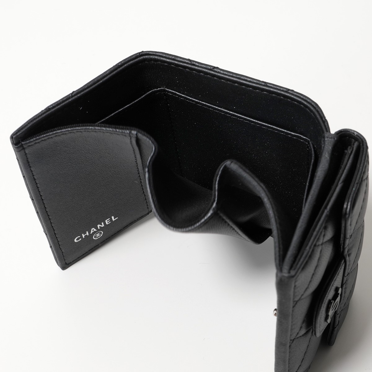 楽天市場】CHANEL シャネル 三つ折り財布 SO BLACK ソーブラック