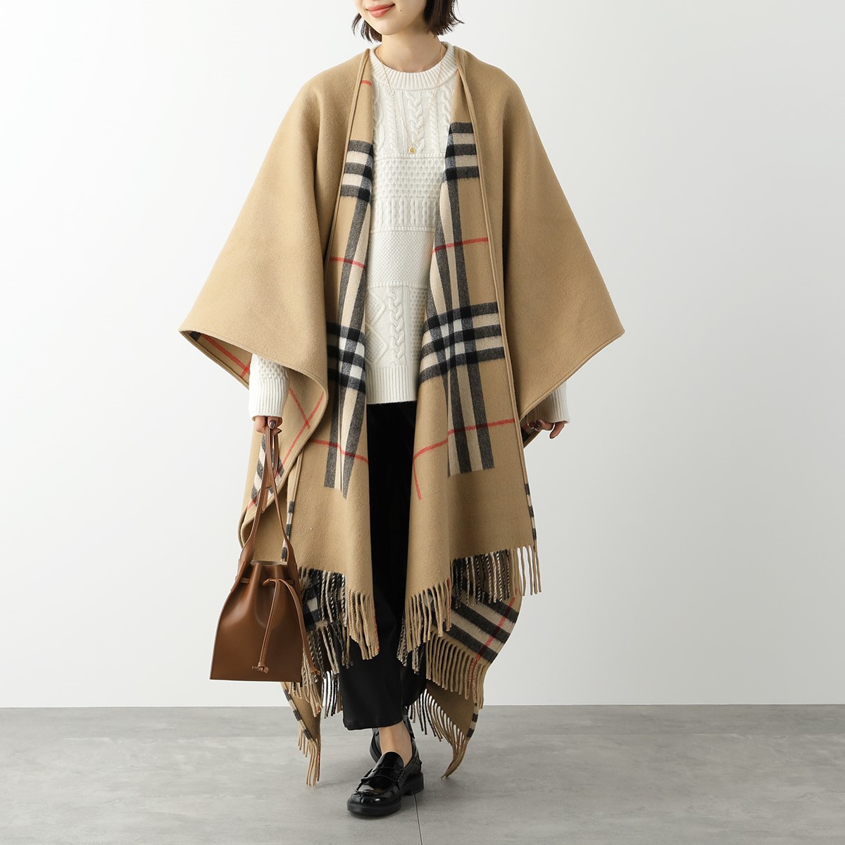 楽天市場】BURBERRY バーバリー ケープ ST LING GNT CHK BDR 8037498