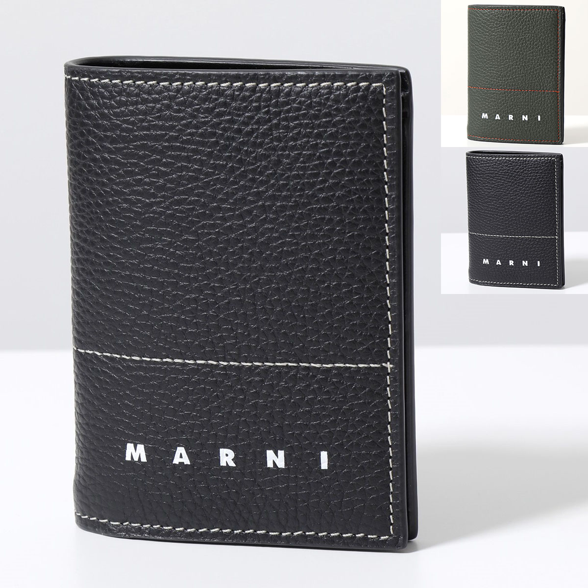 楽天市場】MARNI マルニ 二つ折り財布 PFMI0066U0 LV688 メンズ レザー